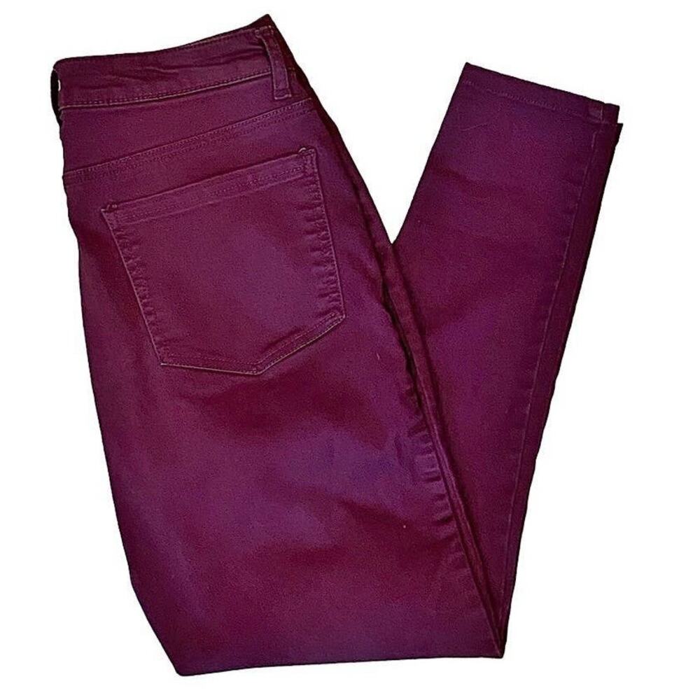 SO Burgundy Red Skinny Denim Blue Jeans Women's Jeggings